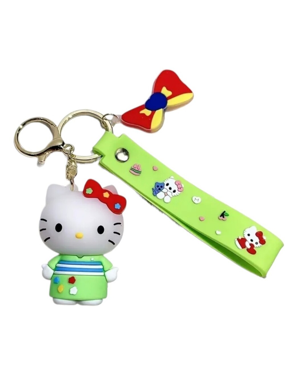 Hello Kitty Key Chain Bag Charm Green Large